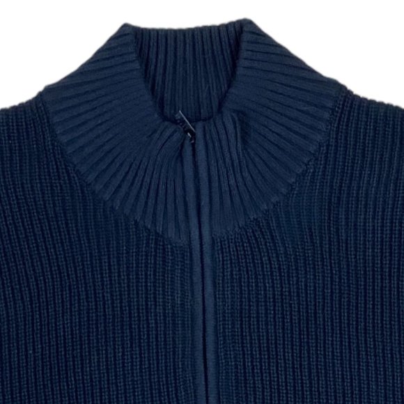 NWT Calvin Klein 1/4 Zip Rib Knit Sweater Black Casual Preppy Neutral Cotton-XL - Picture 3 of 12